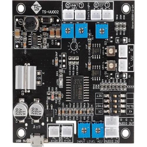 Audio Power Meter Vu Level Meter Db Power Amplifier With Adjustable Backlight Driver Board Amplifier