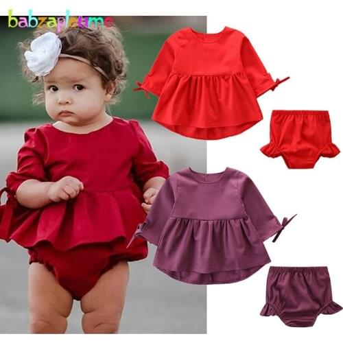 Babzapleume 2Piece 2019 New Summer Tops Newborn Clothes Set Baby Outfits Cute Cotton T-shirt+Shorts Infant Girls Clothing BC1821