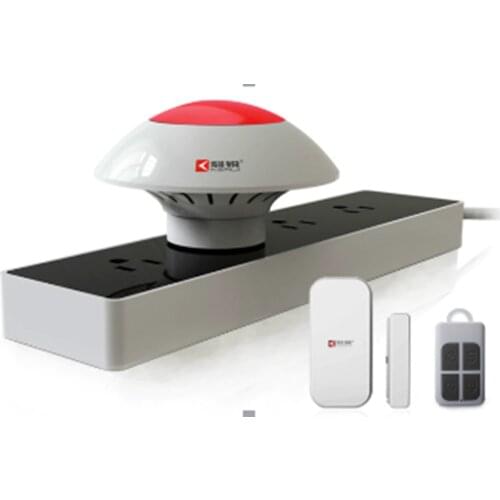 Plug Wireless Sound&Flash Siren With Door Contact and Remote Control