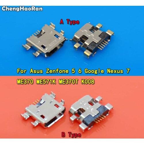 ChengHaoRan 2pcs Micro USB Charging Port Connector Jack Socket Dock For Asus Zenfone 5 6 Google Nexus 7 ME370 ME571K ME370T K008