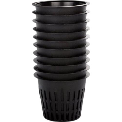 Flower Pot Soilless Culture Planting Basket 10PCS Plastic PP Black Durable Cultivation Reusable Hydroponics