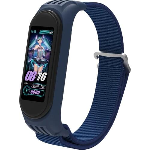 For Mi Band 6 5 Strap Nylon Loop Bracelet For Amazfit Band 5 Miband 5 Strap Replacement Wristband Mi Band 4 3 Accessories