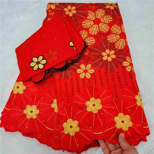 Hot Selling African 100% Cotton Lace Fabrics 2021 High Quality French Swiss voile Pure Cotton Lace Fabrics 5+2yards/Lot HLC315