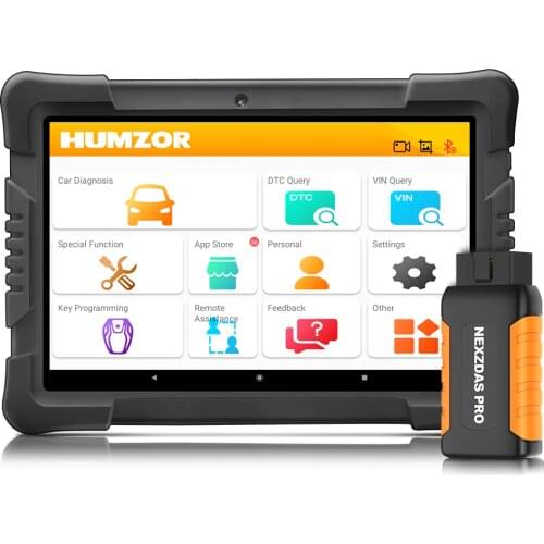 Humzor NexzDAS Pro Bluetooth 10inch Tablet Full System Auto Diagnostic Tool Professional OBD2 Scanner with IMMO/ABS/EPB/SAS/DPF
