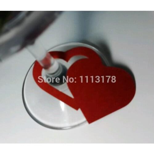 Personalized design only for you wedding party escort cards double loves wine glass ring place cards name seat cards