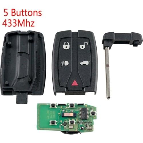 Car Smart Remote Key 5 Buttons Fit For Land Rover Freelander 2 2007-2015 433Mhz