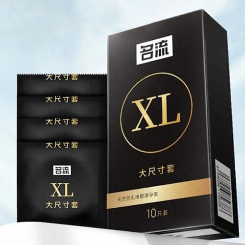 50pcs Large Size Condoms 55mm Penis Sleeve Thai Natural Latex Adult Sex Product for Men Big Dick Safe Contraception Couples