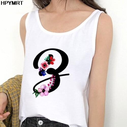 Summer Alphabet Print Camisole Sexy Tank Tops Vest Women Tops Tee Shirt Sleeveless White Female Casual Harajuku Loose Plus Size