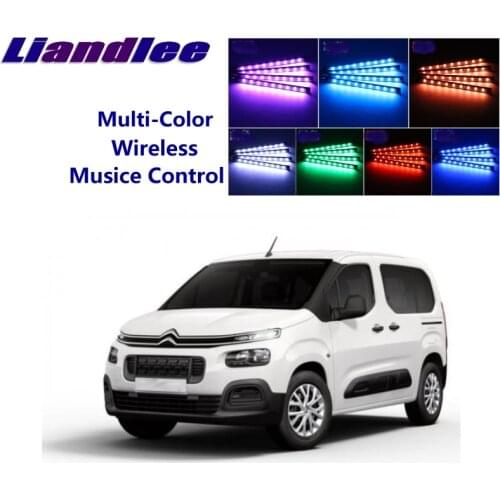 LiandLee Car Glow Interior Floor Decorative Atmosphere Seats Accent Ambient Neon light For Citroen Berlingo Doninvest Orion M