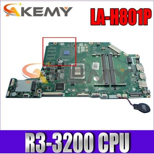FOR Acer Aspire A515 A515-43 Laptop Motherboard LA-H801P NBHF911001 Mainboard With Ryzen 3 R3-3200 CPU DDR4 100% Fully Tested