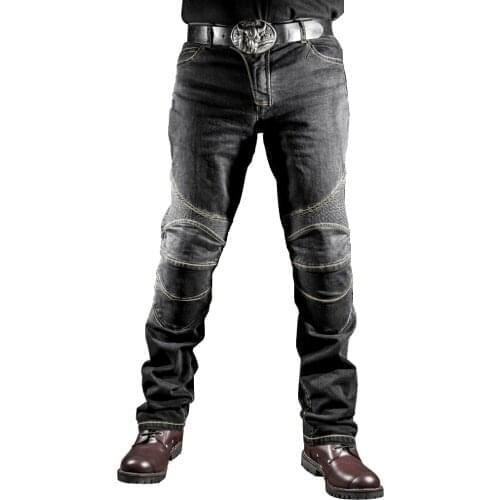 Fashion Jeans!Motorcycle Racing Street Moto Rider Motocross Trousers With Pads