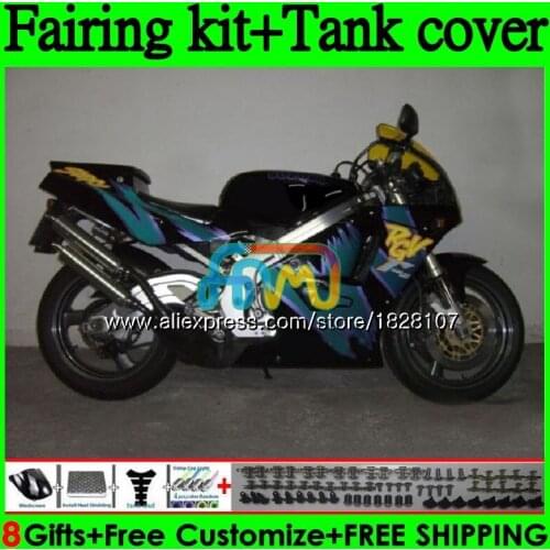 Kit+Tank For SUZUKI RGV-250 RGV250 SAPC VJ22 103BS.124 VJ21 RGV 250 Black cayn 92 93 94 95 96 1992 1993 1994 1995 1996 Fairing