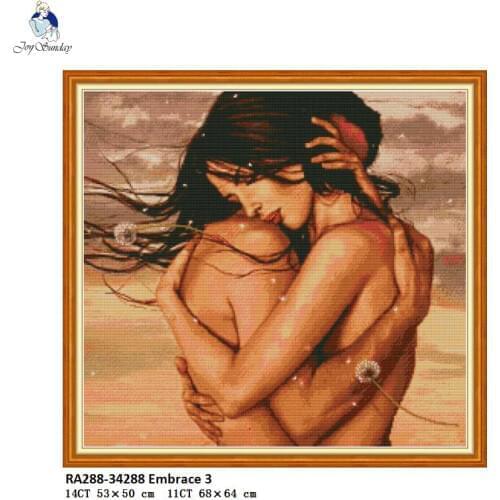 Embrace Patterns Count Cross Stitch kits Aida 14ct 11ct Print Canvas Stitches Embroidery Handmade Accessories Needlework Crafts