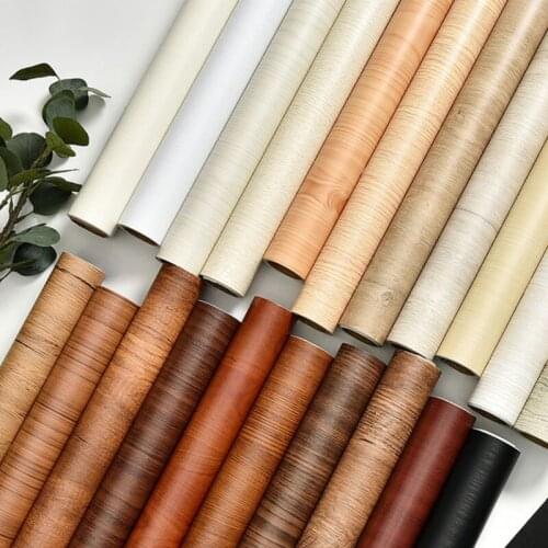 Newest Wood Peel and Stick Self Adhesive Wallpapers Old Furnitures Renovation Cabinets Wall Stickers Waterproof Home Decorative