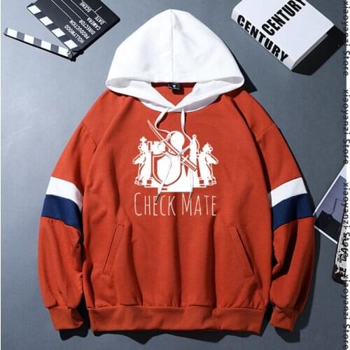Check Mate hoodies Army Funny Personality Soldier Onset Chess Print Casual sweatshirts 100% Cotton pullovers