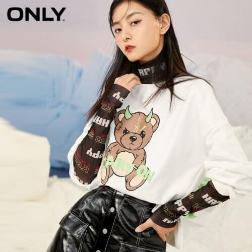 ONLY new fashion cute letter printing loose sweater women | 12119S041