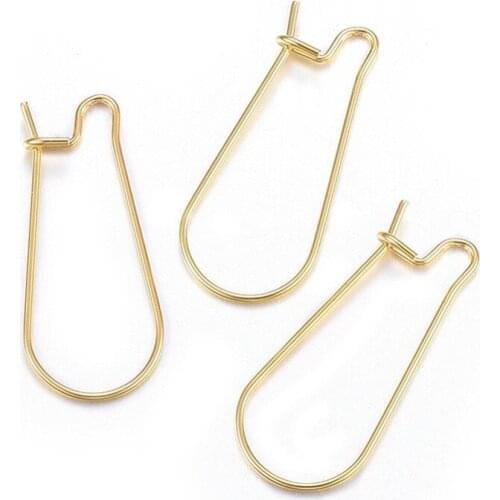 100pc 304 Stainless Steel Hoop Earrings Earings Component Hooks for DIY Jewelry Making Findings Craft Material 25x11x0.7mm