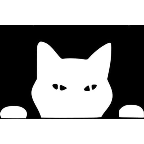 14*7.5CM Pet CAT PEEPING Cat Fun Car Stickers And Decals Motorcycle Car Styling