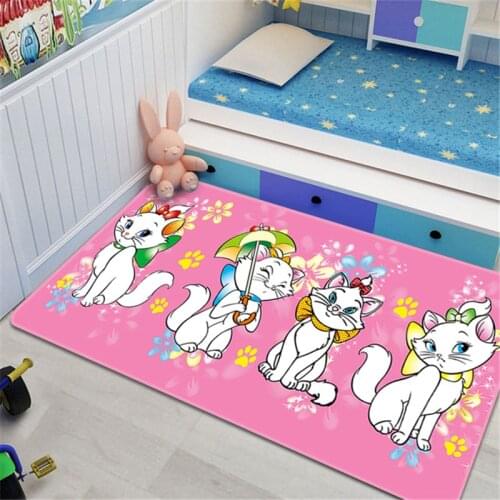 80x160cm Marie Cat Baby Play Mat Child Rugs Anti-Slip Washable Carpets for Living Room Study Bedroom Kid Play Carpets