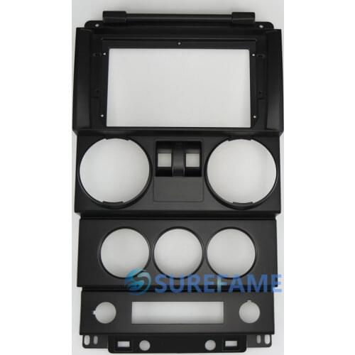 9 inch Car Fascia Radio Panel for Jeep Wrangler Rubicon 2007-2010 Dash Kit Install Facia Console Bezel Adapter 9inch Plate Trim