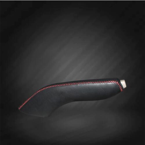 Car Hand Brake Covers Top Layer Leather Case for Kia Rio Handbrake Grips Cover Auto Genuine Leather Handbrake