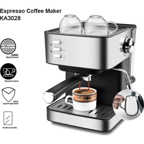 Home Office Small Espresso Semi-Automatic Steam Wand Milk Froth Machine All-In-One Coffee Machine