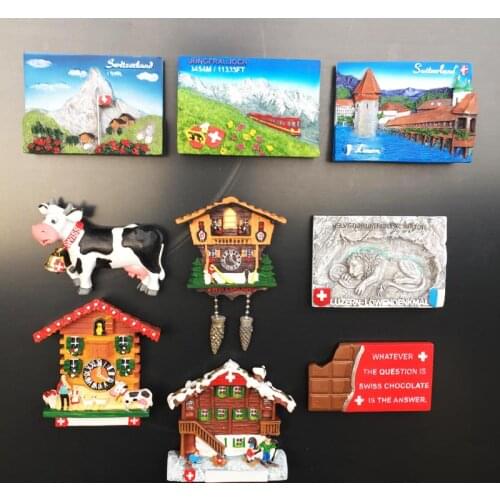 Europe Switzerland Lucerne Magnet Tourist Souvenirs Refrigerator Magnetic Stickers Travel Gifts