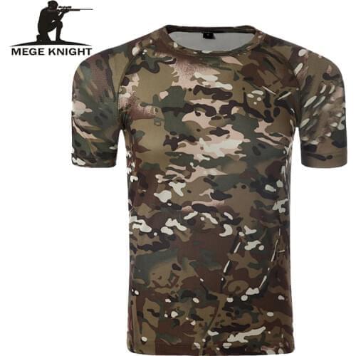 Camouflage Shirt Quick Dry Breathable Tights Army Tactical T-shirt Mens Compression T Shirt Fitness Summer Bodybulding