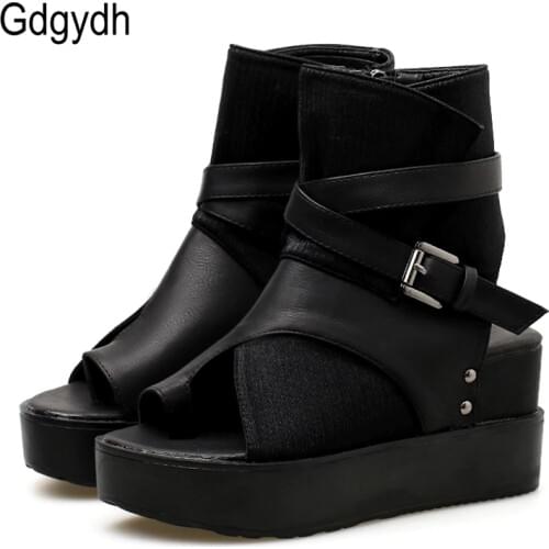 Gdgydh Women's Wedge Ankle Boots