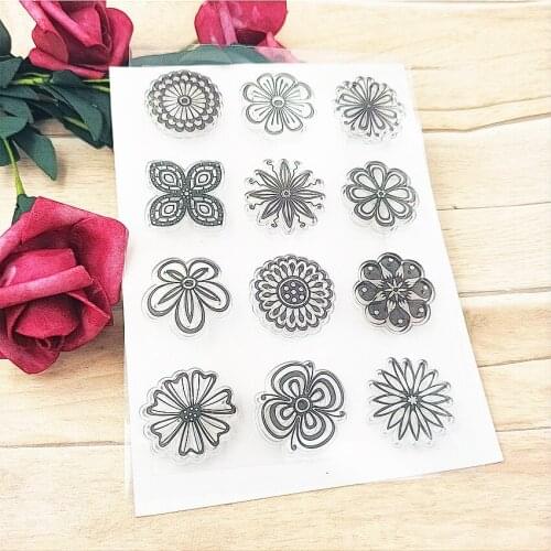 Hot selling Flowers transparent clear stamp / silicone seal roller stamp DIY scrapbook album / card production