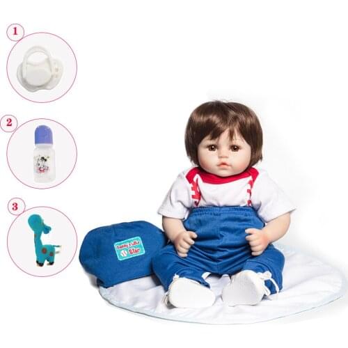 Hoomai Bebe Reborn 48cm Boneca Reborn Silicone Baby Dolls Com Corpo De Silicone Menina Baby Dolls Kids Birthday Christmas Gift