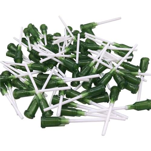 Syringe Dispensing Needles with Luer Lock 14 Ga x 1 Inch Length, PP Heat-Resistant Plastic Blunt Tip,Screw Interface,Pack of 100