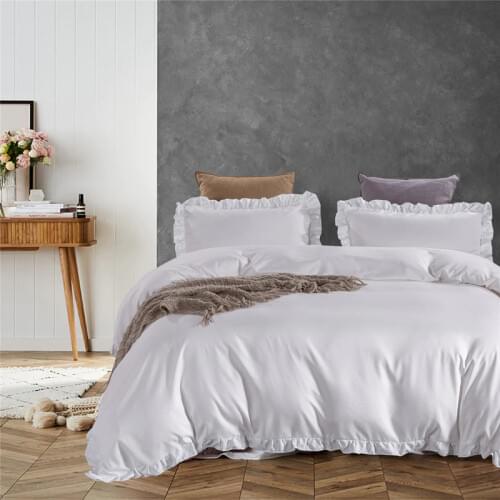 Luxury Solid Twill Grinding Duvet Cover Set Bedclothes Bedspread Quilt Twin Size King Size Bedding Set Bed Linens Polyester