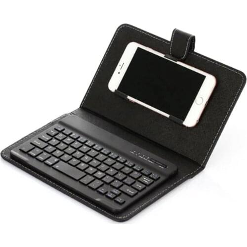 Mini Mobile Phone Bluetooth Keyboard Wireless Keyboard Leather Case Keyboard with Protective Cover