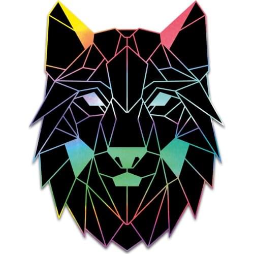 Polygon Wolf Hologram Sticker Foil Sticker Animals Effect Abstract R117