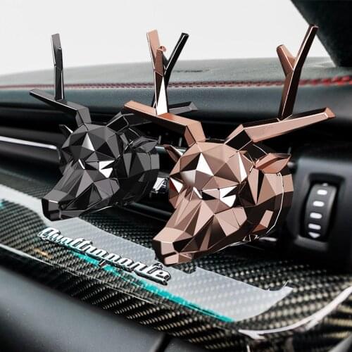 Fashion High-grade Deer Bulldog Car Air Freshener New Car Scent Clip Perfume Fragrance Car Interior Decoration Clean Car Odor