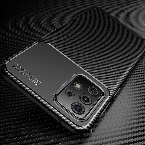 A52 Soft Shockproof Carbon Fiber Case for Samsung Galaxy A72 Case Silicone TPU Soft Back Cover for Samsung Galaxy A52 Capa