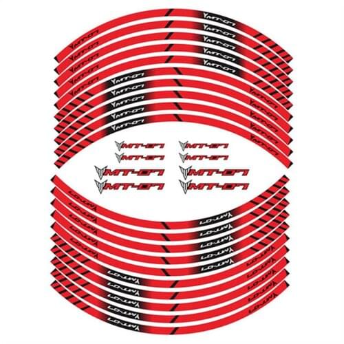 Motorcycle Full Coverage Wheel Tire Custom Sticker Reflective Stripe Tape Protection Decal Stickers For YAMAHA MT-07 MT07 Logo