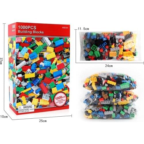 New300/500/1000 Pieces DIY Model Assembly Building Blocks Sets Creative Bricks Kids Educational Toys Childrens Toys Blocks Gift
