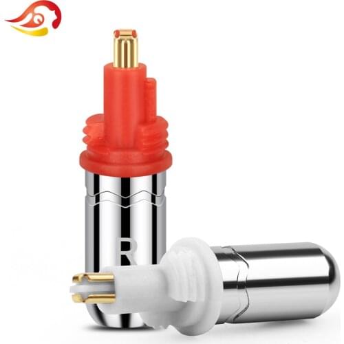 QYFANG Gold Plated Copper Plug Threaded Earphone Pin Wire Connector Metal Adapter For MDR EX1000/800/600/7550 EXK HiFi Headphone