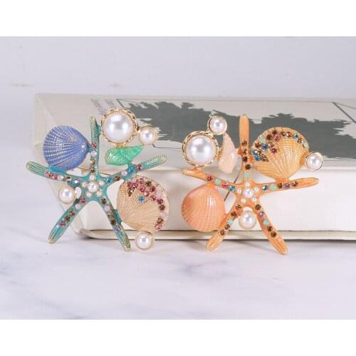 Sea Star Napkin Ring For Starfish Serviette For Wedding Birthday Banquet X-mas Marine Life Colorful Starfish Shells Napkin Ring