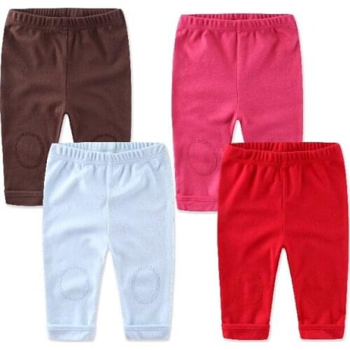 Baby Baby Pure Cotton Pp Pants Solid Color Sports Pants Newborn Baby Spring And Autumn Pure Cotton Knitting Pants 3m - 2 Year