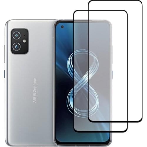 2Pcs Glass For Asus Zenfone 8 ZS673KS Screen Protector Tempered Glass Full Protective HD Phone Film For Asus Zenfone 8 ZS673KS