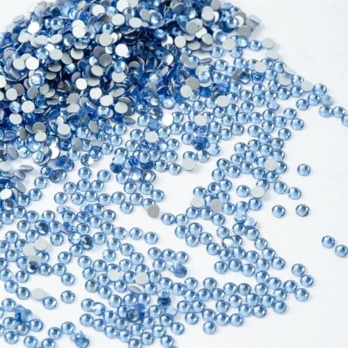 Стразы All Sizes Lt.sapphire 3D Nail Rhinestones Non HotFix Stones Flatback Glass Glitter For Decoration Nails Art 184
