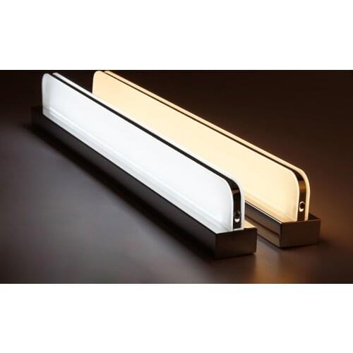 Acrylic Shade LED Mirror Lamp Stainless Steel Bathroom Vanity Lighting Fixtures 3W/9W/12W 23CM/42CM/52CM Bathroom Wall Lights