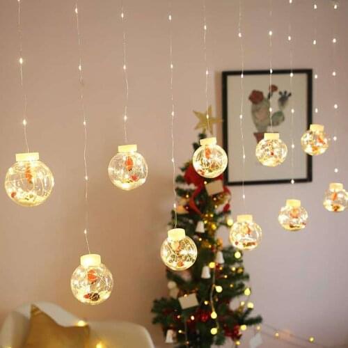 Wishing Ball Curtain Light String Christmas Decorations For Home New Year Home Decor Xmas Tree Decorations Adjustable Light