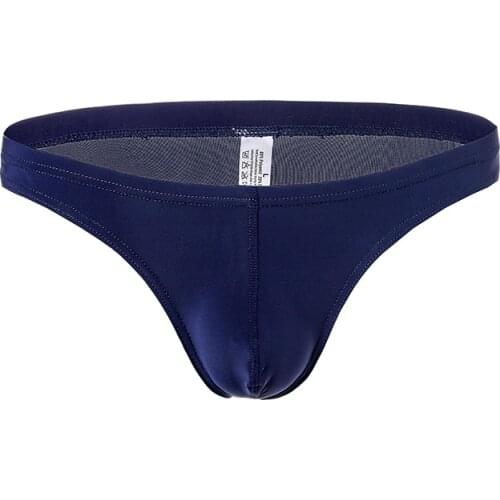 Mens Sexy Silk Underwear Briefs Men Low Rise U Convex Pouch Brief Underwear Men Stretch Breathable Briefs