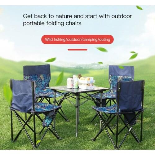 Outdoor Folding Chair, Portable Armless Chair with Carry Bag for Camping, Fishing, Sports Events, L