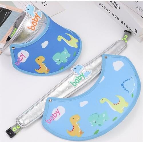 Funny Cool Sunhat For Baby Boy Girl Cute Dinosaur Kids 360 Rotating Visor Cap Adjustable Empty Top Travel Sun Protection Hat
