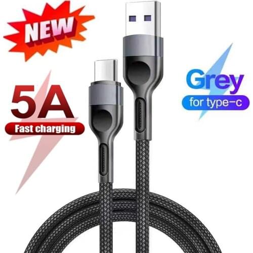 5A USB Fast Phone Charger Cable For Xiaomi 11 10 Ultra POCO F3 M3 X3 NFC M3 F2 Pro Redmi 10 Note 10S 7 8 9T Type C Charger Cable